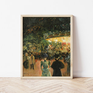 Fairground, Place Pigalle Louis Abel-Truchet Poster