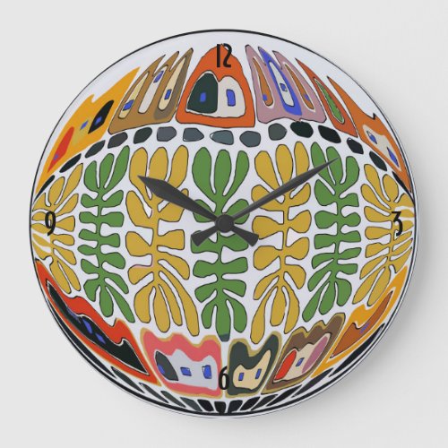 Fairgrounds New Orleans Abstract Art Large Clock