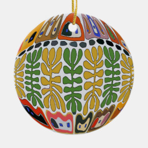 Fairgrounds, New Orleans Abstract Ceramic Ornament