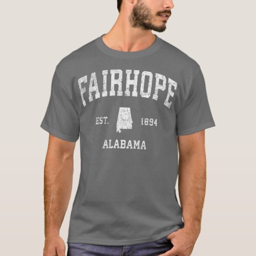 Fairhope Alabama AL Vintage Athletic Sports Design T_Shirt