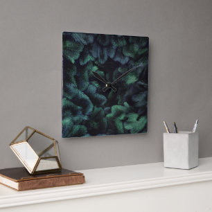 Fairie Forest  Square Wall Clock