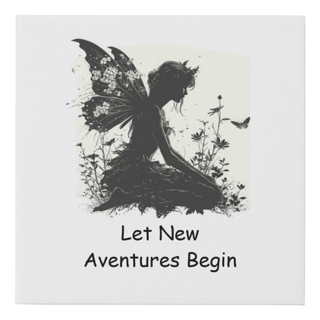 Fairies Adventure Silhouette theme Faux Canvas Print (Front)