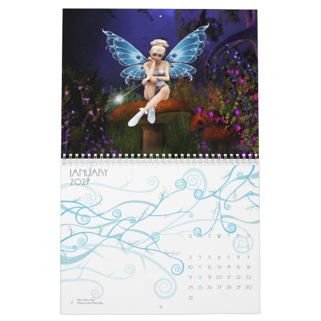 fairies and angels 2008 calendar (Jan 2027)