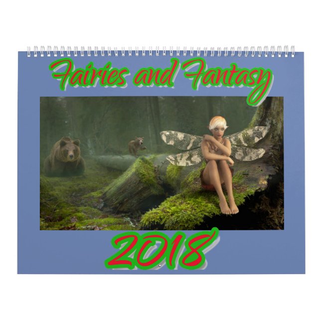 Fairies and Fantasy 2018 Calendar (Cover)