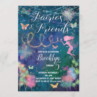 Fairies and Friends Birthday Invitation