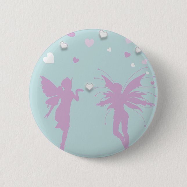 Fairies and Hearts Button (Front)