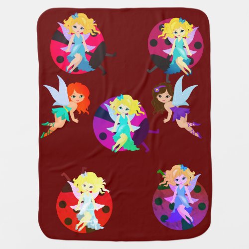 Fairies and ladybugs baby blanket