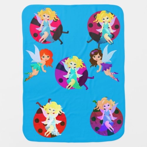 Fairies and ladybugs baby blanket