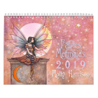 Fairies and Mermaids 2019 Wall Calendar Molly H