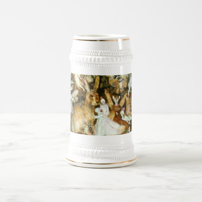 Fairies and Rabbit Beer Stein (Center)