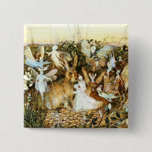 Fairies and Rabbit Button (Front)