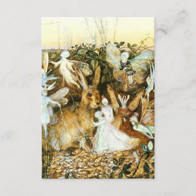 Fairies and Rabbit Enclosure Card (Front)