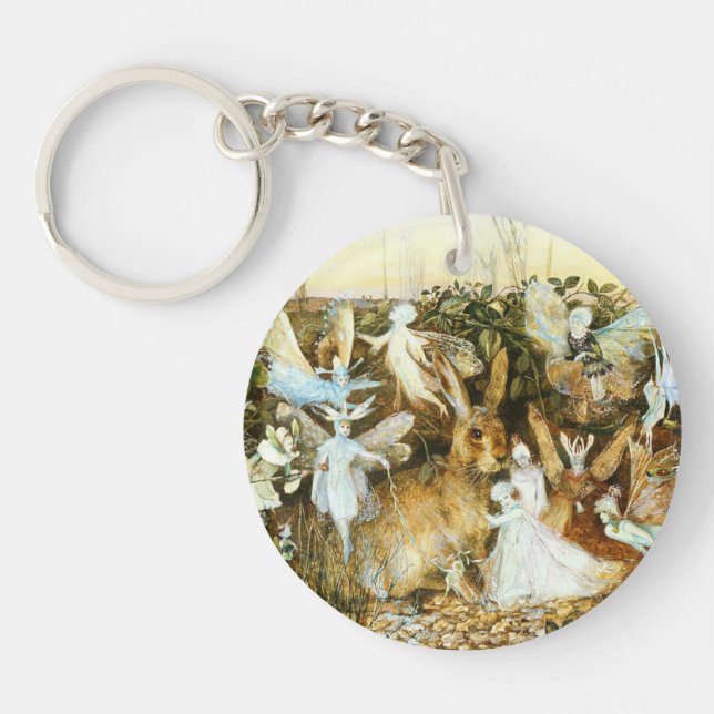 Fairies and Rabbit Keychain (Front)