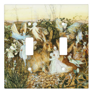 Fairies and Rabbit Light Switch Cover