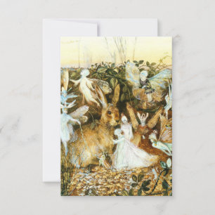 Fairies and Rabbit RSVP Card