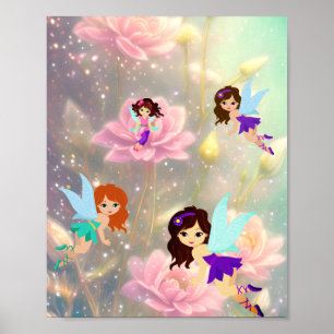 fairies' and roses poster