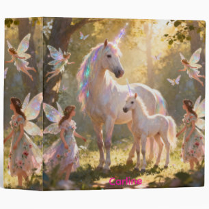 Fairies and Unicorns 3 Ring Binder
