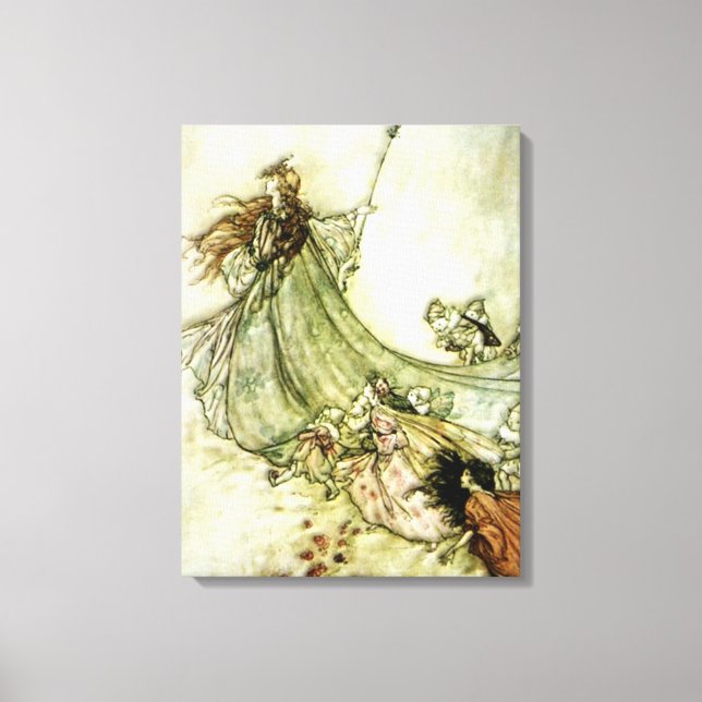 Fairies Away - Arthur Rackham Canvas Print (Front)