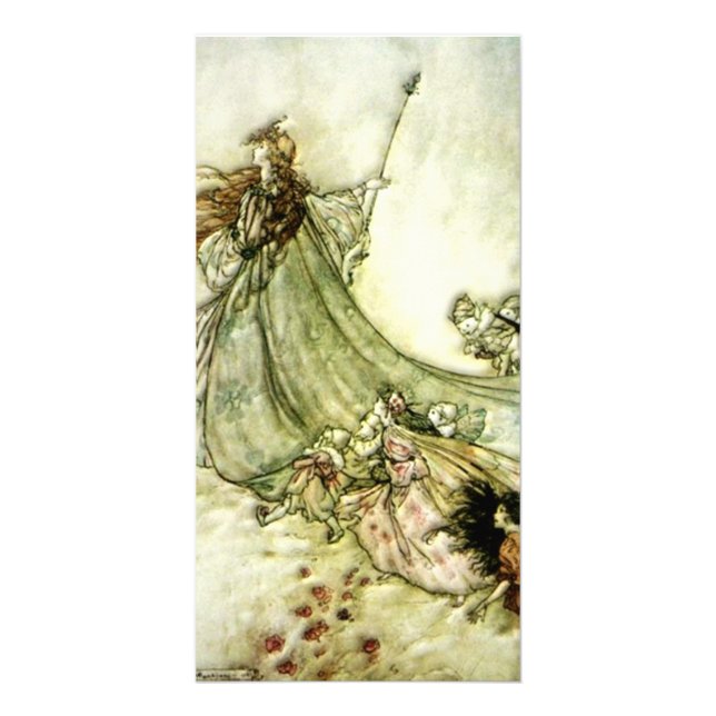 Fairies Away - Arthur Rackham Card (Front)