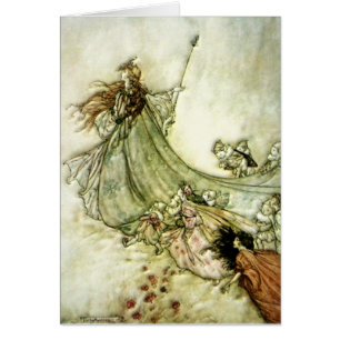 Fairies Away - Arthur Rackham Cards