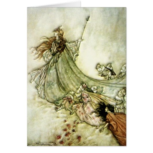 Fairies Away - Arthur Rackham Cards (Front)