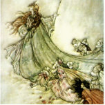 Fairies Away - Arthur Rackham Statuette<br><div class="desc">Fairies Away by Arthur Rackham.  We shall chide downright if I longer stay.  A Midsummer Night's Dream.  More images at http://frontiernowimages.com  Please add your own text.</div>