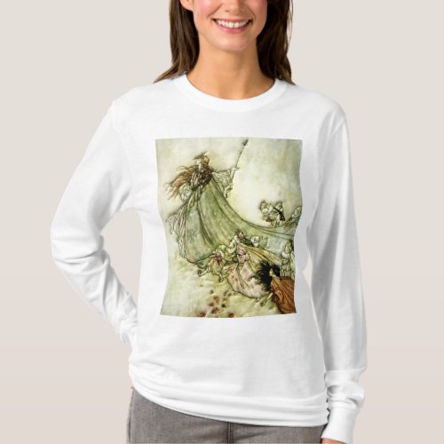 Fairies Away _ Arthur Rackham T_Shirt