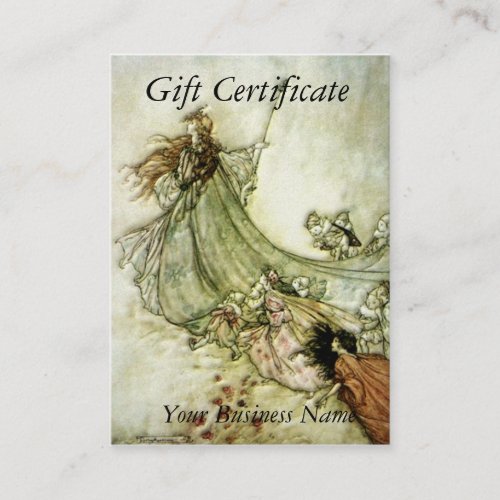 Fairies Away Gift Certificate _ Arthur Rackham