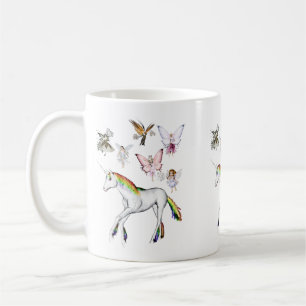 Fairies Color the Unicorn Coffee Mug