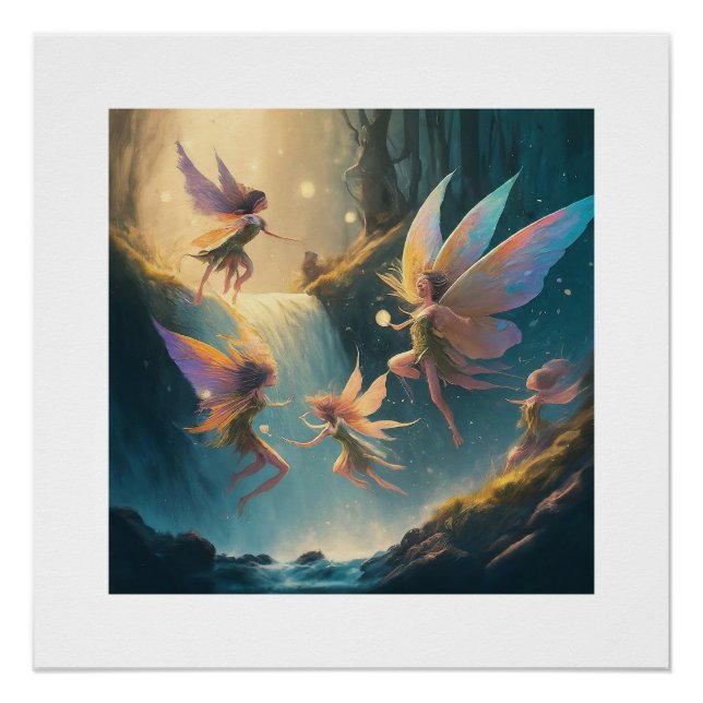 Fairies_ Dance_ Magica_ Ethereal_ Forest Poster (Front)