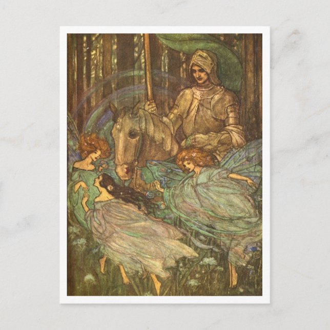 Fairies Dancing Vintage Illustration Postcard (Front)