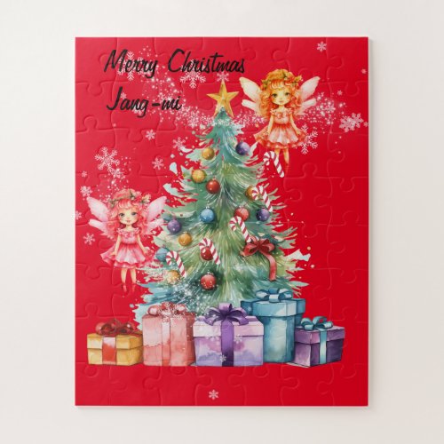 Fairies decorating the Christmas tree Jigsaw Puzzle