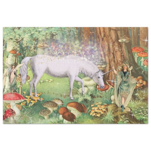 Fairies Enchanted Forest Woods Unicorn Decoupage T Tissue Paper