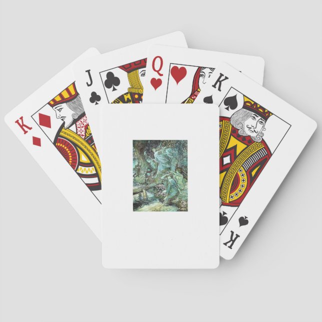 Fairies Fairycore Fashion Aesthetic Goblincore Cot Poker Cards (Back)