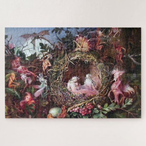 Fairies in a Birds Nest John Anster Fitzgerald Jigsaw Puzzle