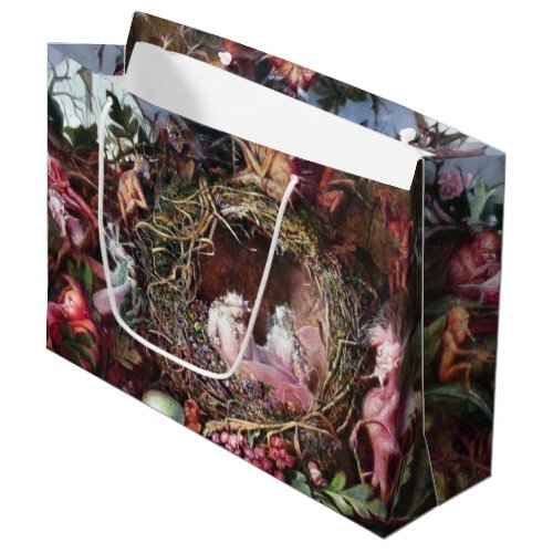 Fairies in a Birds Nest John Anster Fitzgerald La Large Gift Bag