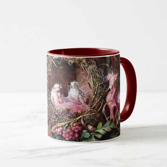 Fairies in a Birds Nest, John Anster Fitzgerald Mug (Front Right)