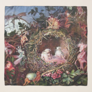 Fairies in a Birds Nest, John Anster Fitzgerald Scarf