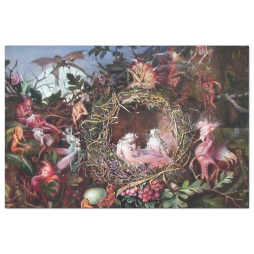 Fairies in a Birds Nest John Anster Fitzgerald Tissue Paper