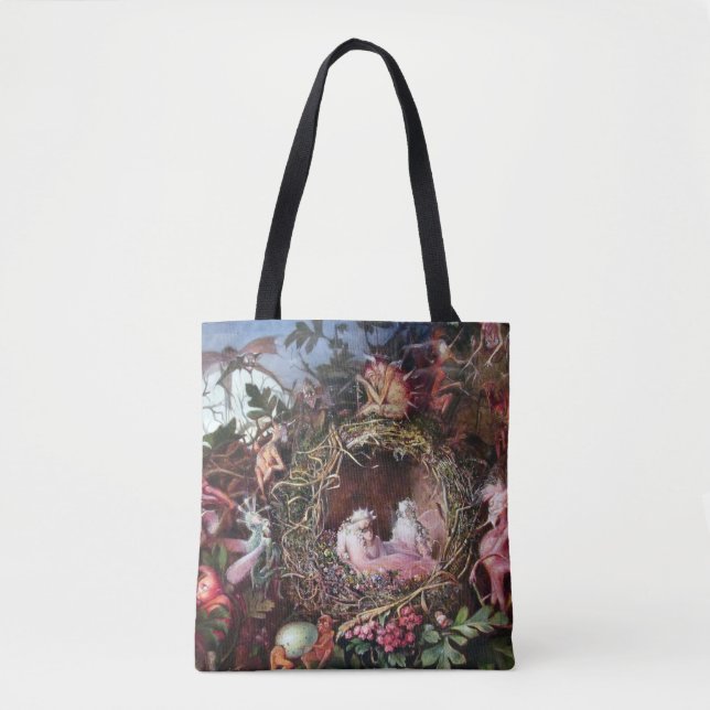 Fairies in a Birds Nest, John Anster Fitzgerald Tote Bag (Front)