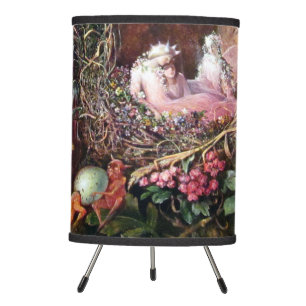 Fairies in a Birds Nest, John Anster Fitzgerald Tripod Lamp