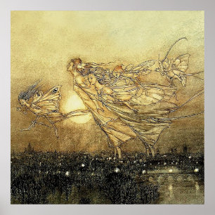“Fairies in Kensington Gardens” by Arthur Rackham Poster