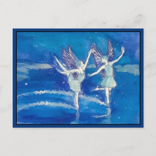 Fairies in the Snow Postcard