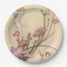 Fairies Jumping on Flowers