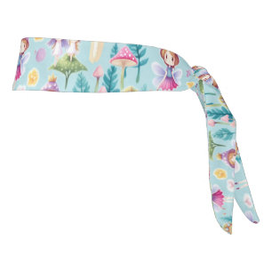 Fairies ,leaves and mushrooms land tie headband