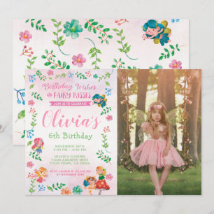 Fairies, Magical Birthday Invitation with Photo