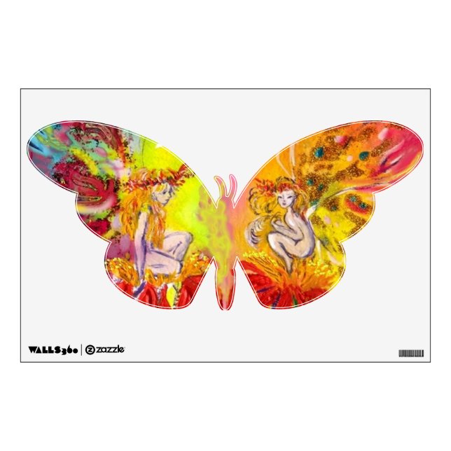 FAIRIES OF DAWN Butterfly Wall Decal (Front)