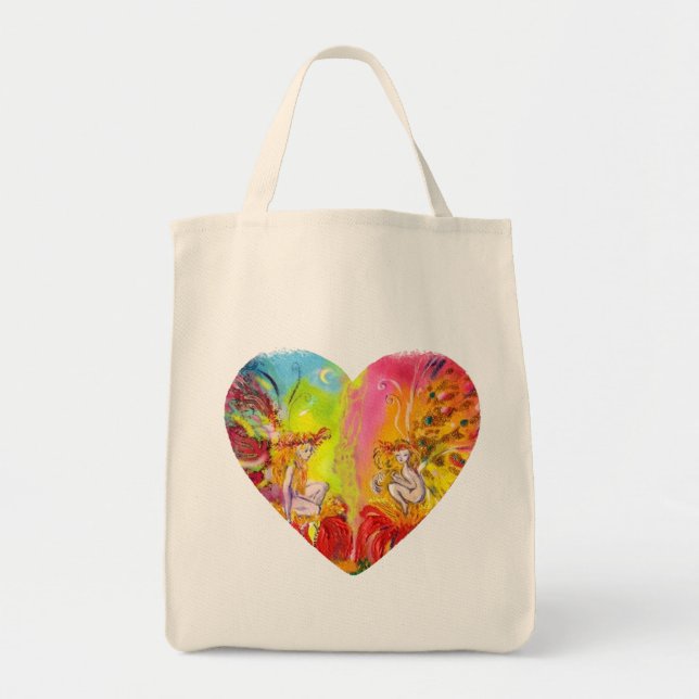 FAIRIES OF DAWN FANTASY HEART TOTE BAG (Front)