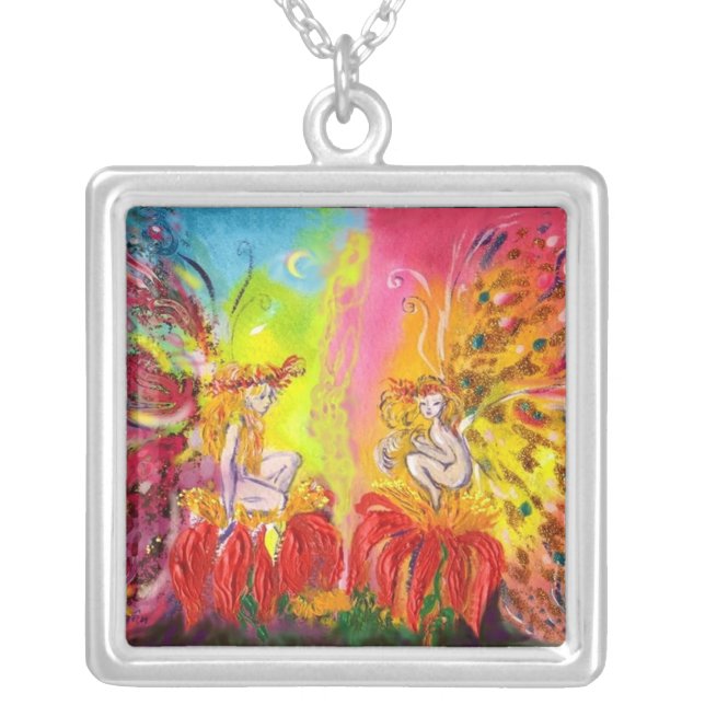 FAIRIES OF DAWN SILVER PLATED NECKLACE (Front)