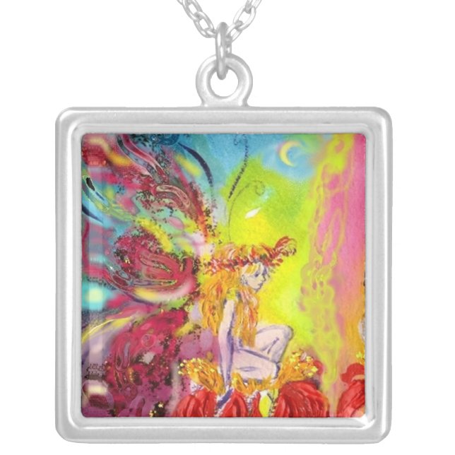 FAIRIES OF DAWN SILVER PLATED NECKLACE (Front)